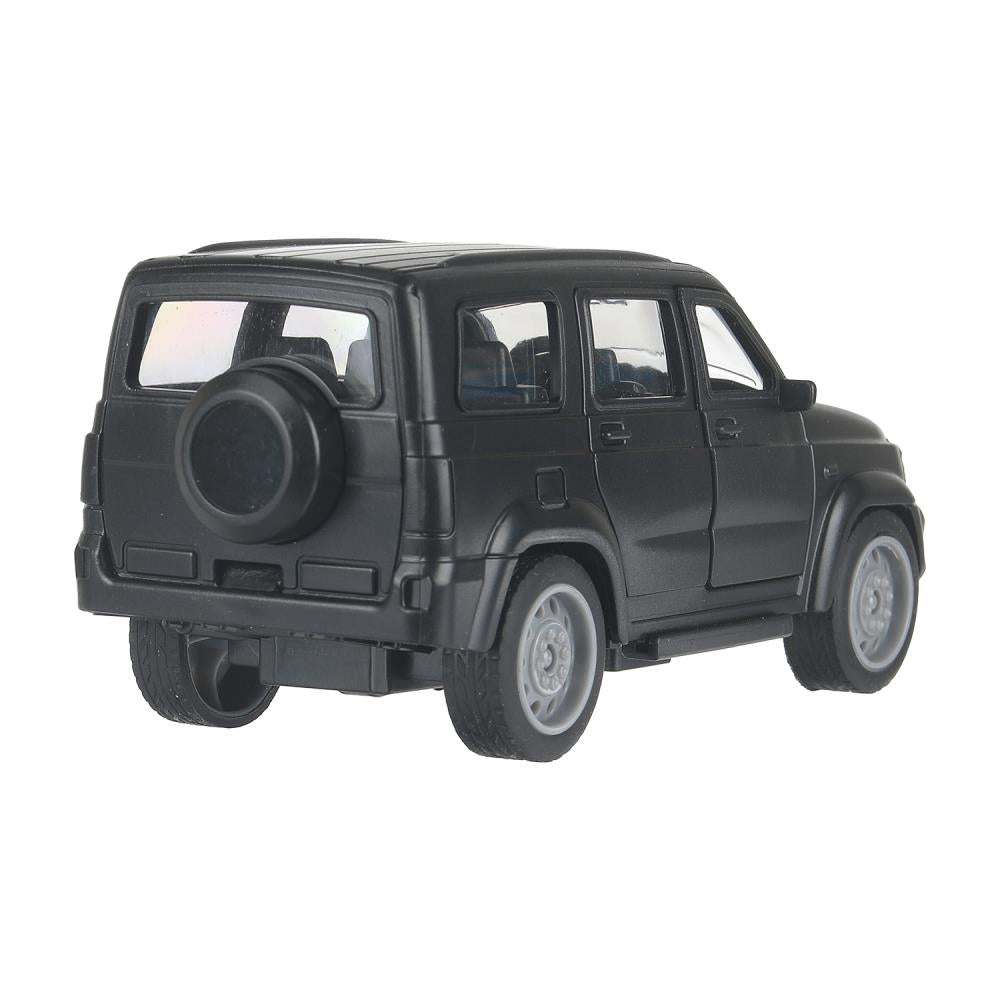 Машина пластик UAZ ПАТРИОТ 13,5 см, инерц,двери,черный,кор. Технопарк в кор.2*60шт