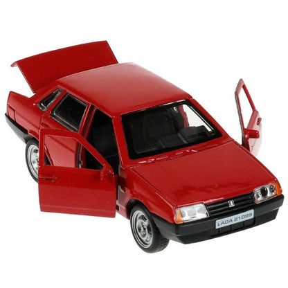 21099-12-RD336381 Machine métallique LADA-21099 "СПУТНИК" 12 cm, double, bagage, iner, rouge, cor. Technologie