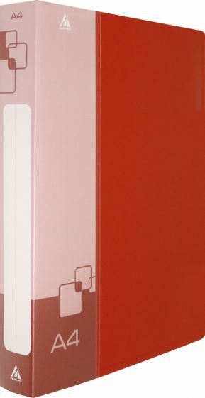 Папка на 2-х D-кольцах A4 пластик крас.,0840/2DRED