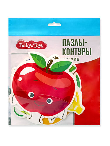 Пазлы контуры "Фрукты" 6 figurines Jouets pour bébé (мягкие)