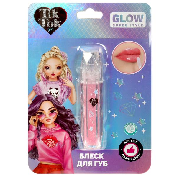 Косметика ДЛЯ ДЕВОЧЕК блеск для губ, розовый с блестками, 12 мл TIK TOK GIRL в кор.6*24шт