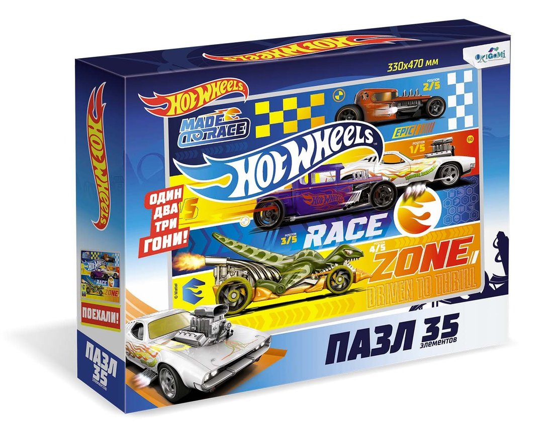 Hot Wheels.Пазл-35гиг. Gonka, 05855