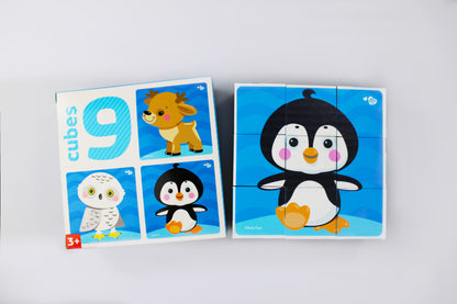 Кубики "На краю земли" (без обклейки) 9 шт Baby Toys