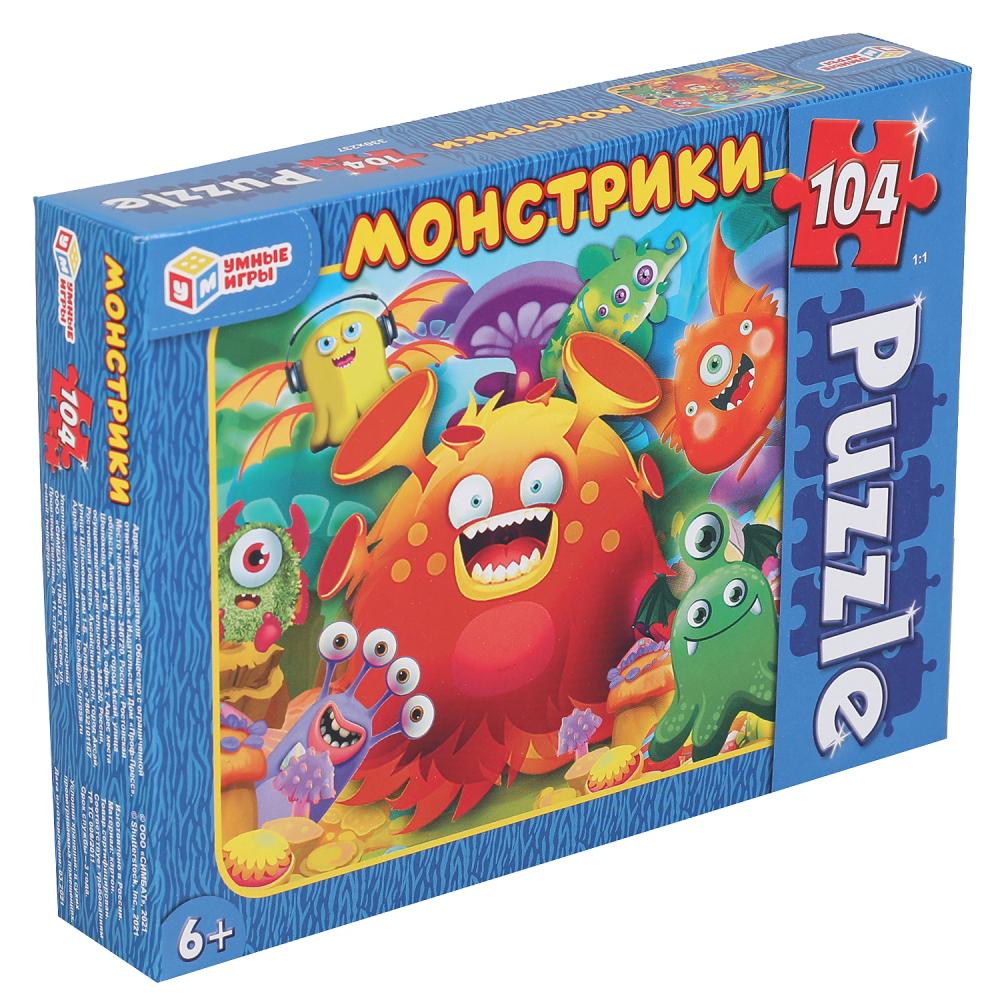 Monstres. Пазлы классические в коробке. Пазл 104 détails. Умные игры в кор.24шт