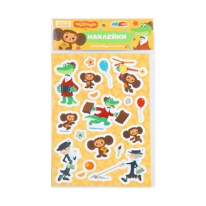 Наклейки бумажные, а5, Чебурашка МУЛЬТИ АРТ в кор.500шт