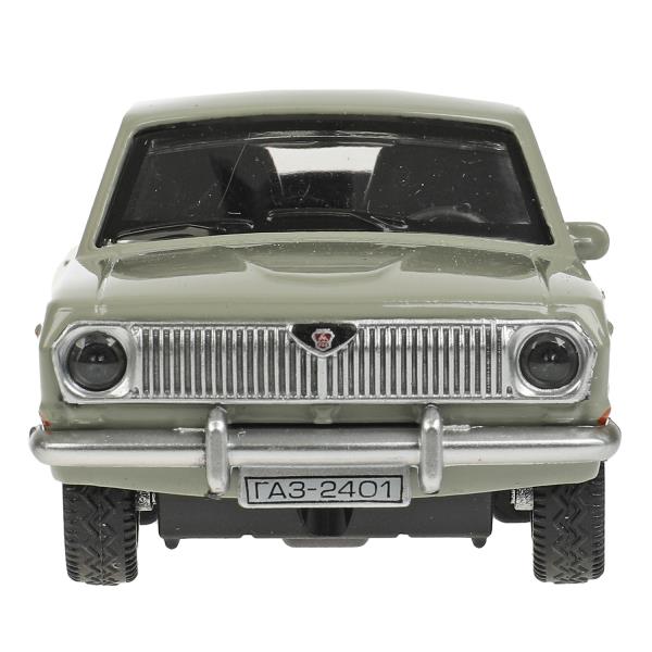 2401-12-GY (72) (72) Машина металл ГАЗ-2401 ВОЛГА длина 12 см, двери, багаж, инерц, серый, кор. Техн