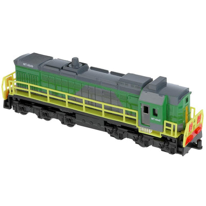 4630115529163 Модель металл свет-звук ЛОКОМОТИВ 19 см, двери, инерц, зелен, кор. Parc technologique dans le cor.2*2