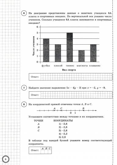 ВСЕРОС. ПРОВ. РАБ. МАТЕМАТИКА. 6 КЛАСС. 15 ВАРИАНТОВ.. ФИОКО. ТЗ. ФГОС/Ахременкова ( Экзамен)