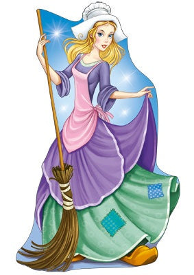 *Ф-6658-П ПЛАКАТ ВЫРУБНОЙ А3 В ПАКЕТЕ. Золушка (с блестками и уф-лаком в индивидивидуальной упаковке с европодвесом и клеевым клапаном)