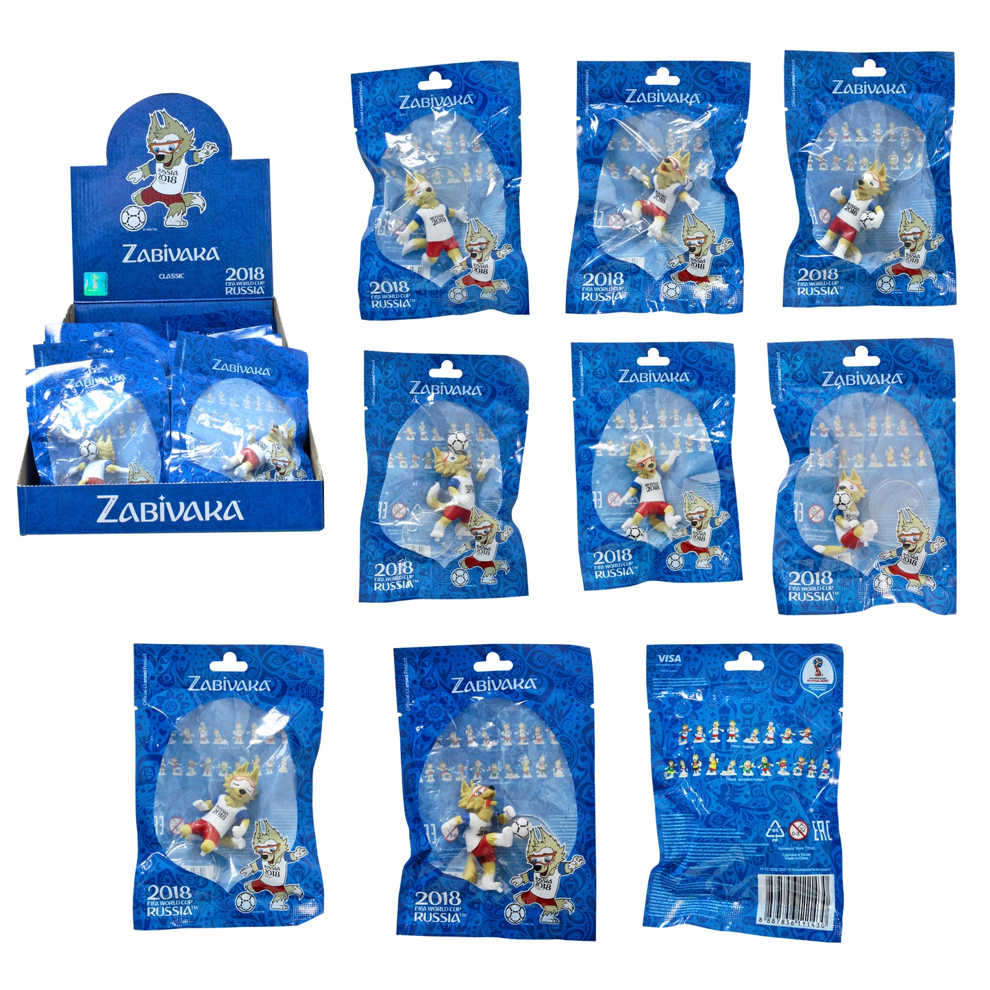 FIFA-2018 Фигурка Zabivaka International 6 см. ART.Т11668 в инд. упаковке (в асс-те)