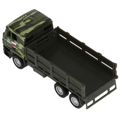 Machine métallique KAMAZ, 12 cm, dv., sac, iner.+dor. знаки, кор. Parc technologique en cor.2*24шт