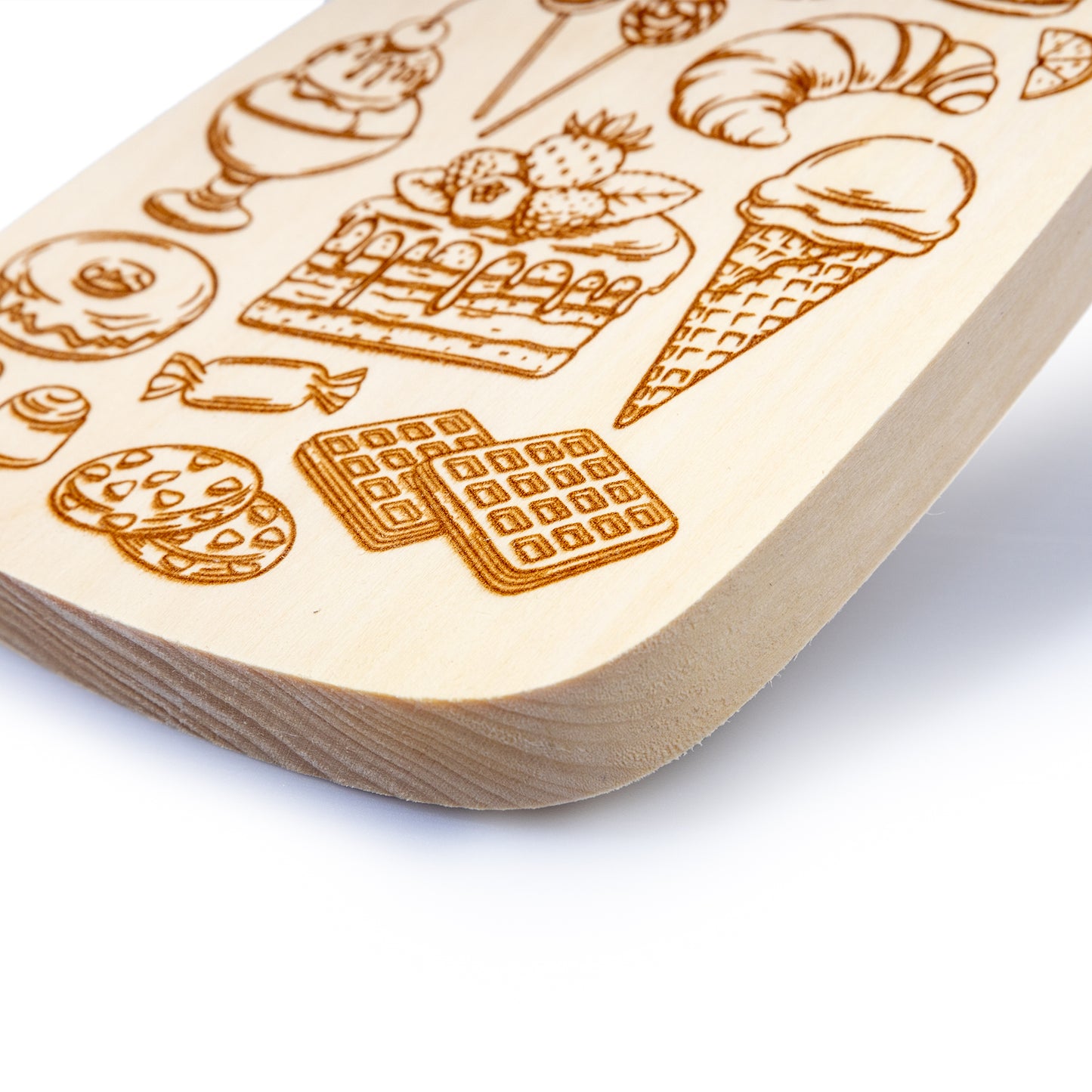 Выжигание по дереву. Разделочная доска "Сладости" (130х230мм) в кор.15шт