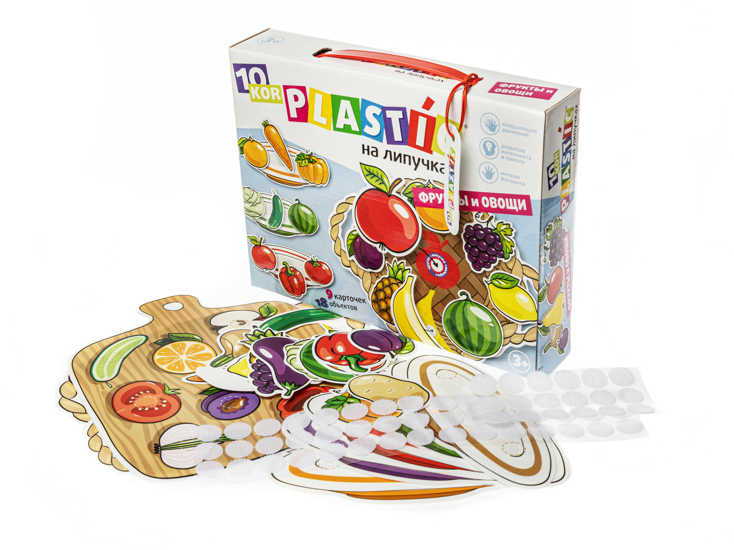 Пластик на липучках "Фрукты и овощи" 10KOR PLASTIC