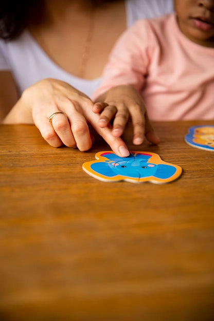 Jouets pour bébé "Дикие животные" (8 cartes, 16 éléments)