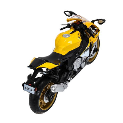 Модель металл yamaha yzf-r1 МОТОЦИКЛ, 17 см, вращающийся руль, подвеска Технопарк в кор.24шт