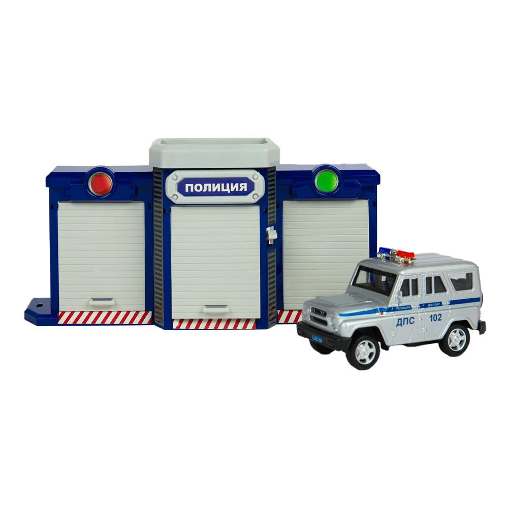 Игрушка пластик ворота+1 машинка, ПОЛИЦИЯ,кор. Parc technologique à Cor.24шт