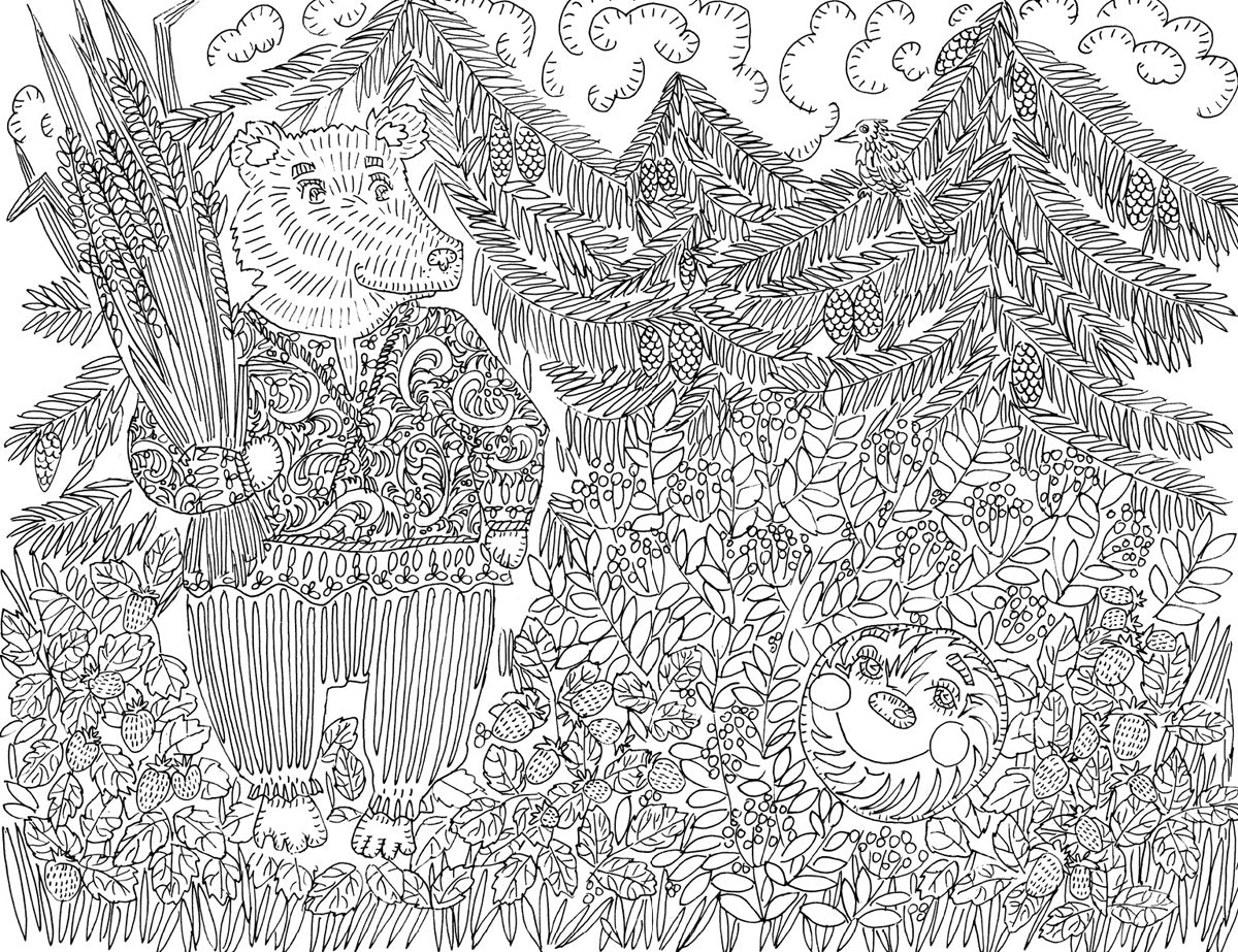 Любимая сказка. Прятки, загадки и раскраски.