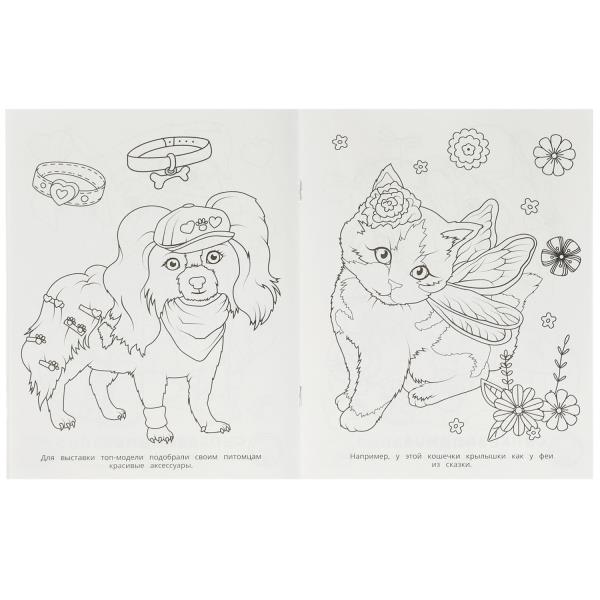 Стильные питомцы. Super-puper раскраска. 195х255мм. Скрепка. 16 pièces. Умка в кор.50шт