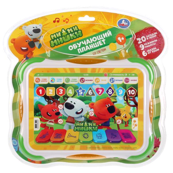 Сенсорный планшет."Ми-Ми-Мишки" 9 режимов,учим цифры/формы/цвета,10 загадок.ТМ"УМКА" в кор.2*30шт