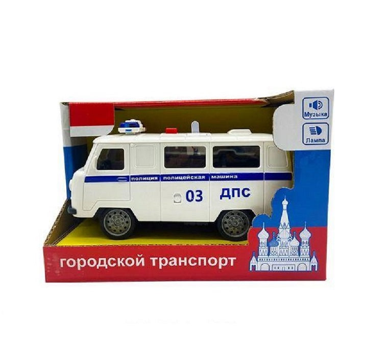 Machine "Городской транспорт. ДПС" инерц., свет и звук эффекты, в/к 19*9*12 см. art.Y6921158