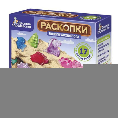 Раскопки "17 ARTEFACTOVS" (2 dinosaures, 15 мелких ракушек)