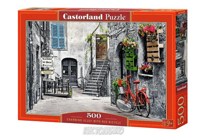 Castorland. Пазл 500 арт.B-53339 "Очаровательная аллея с красным велосипедом"