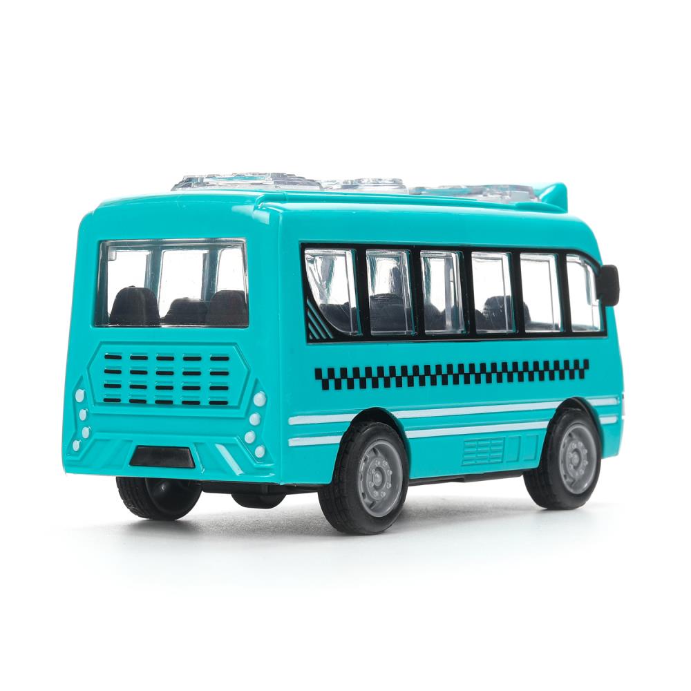 Машина пластик АВТОБУС 12 см, инерция, дверь Технопарк в кор.2*120шт