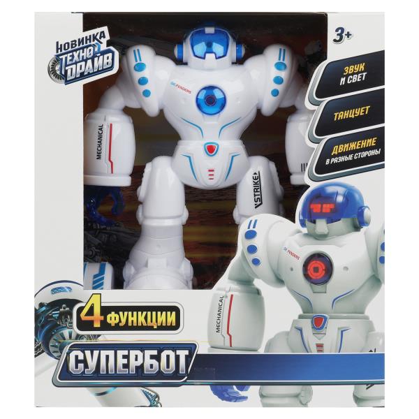 Робот супербот свет-звук, движение, кор.25,5*29,3*11,5см ТЕХНОДРАЙВ в кор.36шт