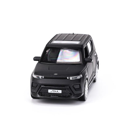 Машина металл свет-звук KIA soul 12 см, двер, инер, черный МАТОВЫЙ, kor. Parc technologique dans le cor.2*36шт