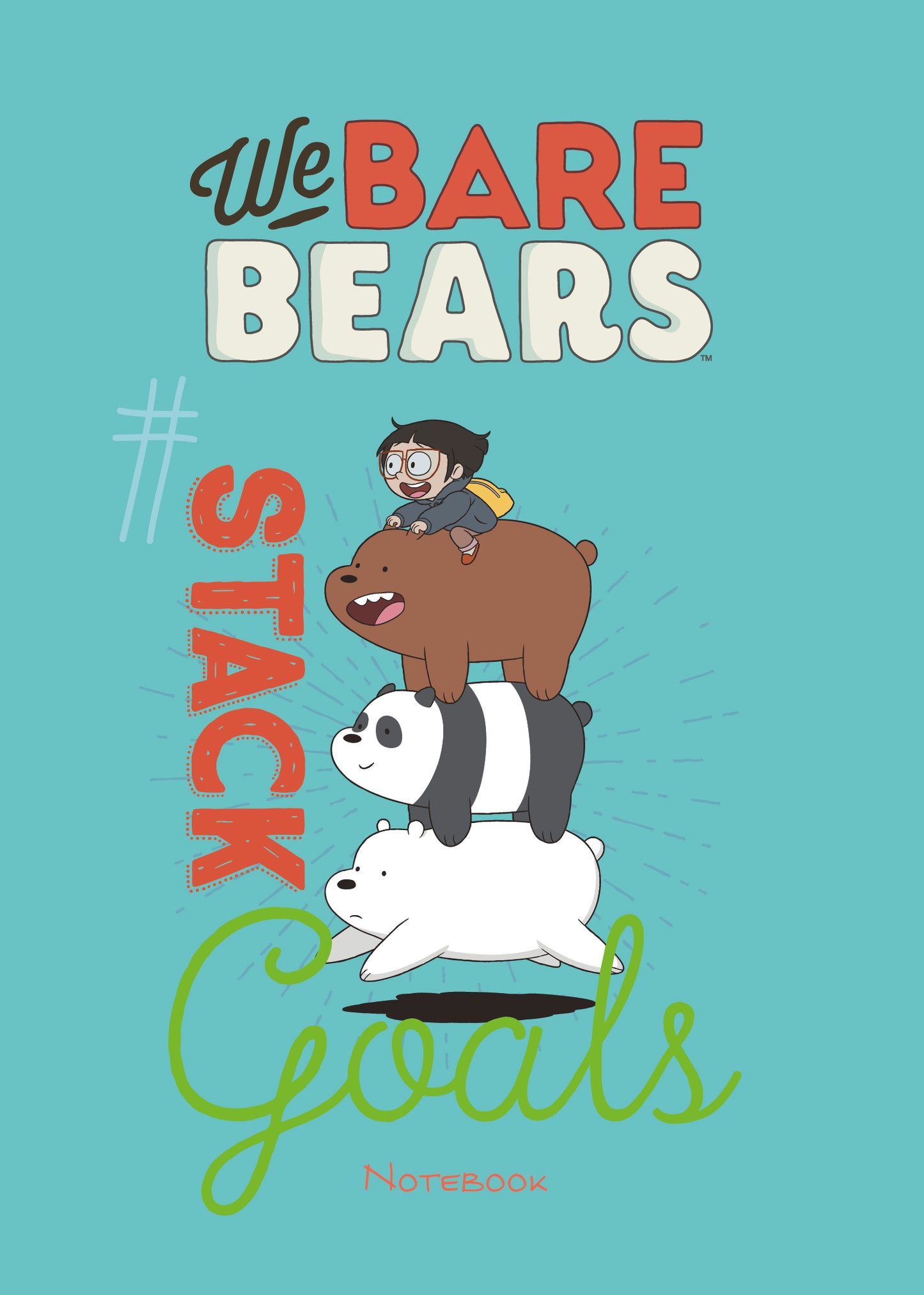 Блокнот. We bare bears (формат А4, мягкая обложка, круглые углы, блок в точку)