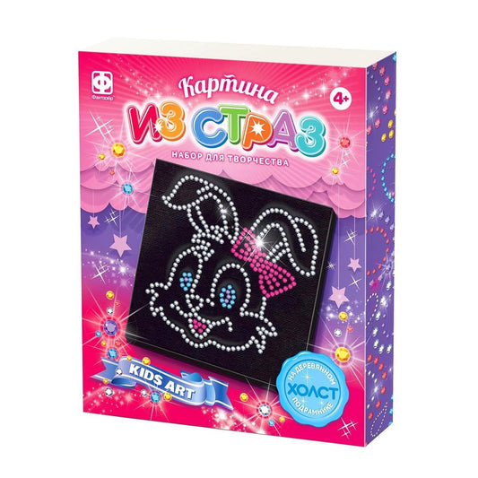 КАРТИНА ИЗ СТРАЗ ЗАЙЧИК в кор.22шт