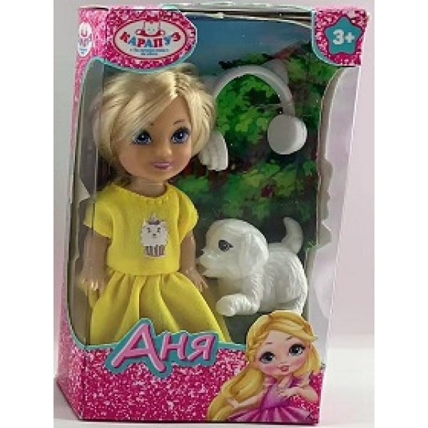 Кукла Аня 12 см, пит., акс., кор. КАРАПУЗ в кор.120шт