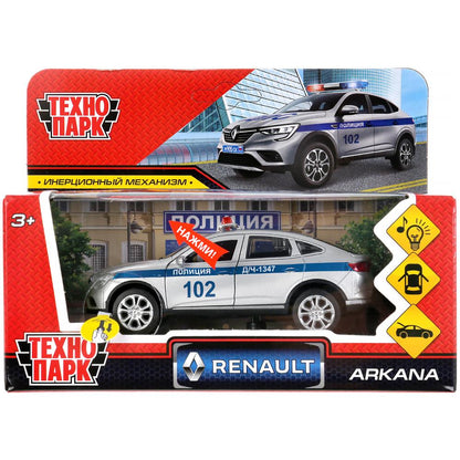 Machine en métal pour camion RENAULT ARKANA 12 cm, double, bagage, cor. Parc technologique dans le cor.2*36шт