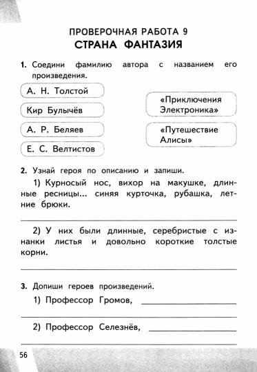 КИМн-ВПР. Cette attestation 4 cl. Литературное чтение. / Шубина. (ФГОС).
