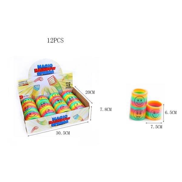 Пружинка-радуга светится в темноте, в ассорт. 75651LX в пак. в дисплее уп-12шт в кор.12уп