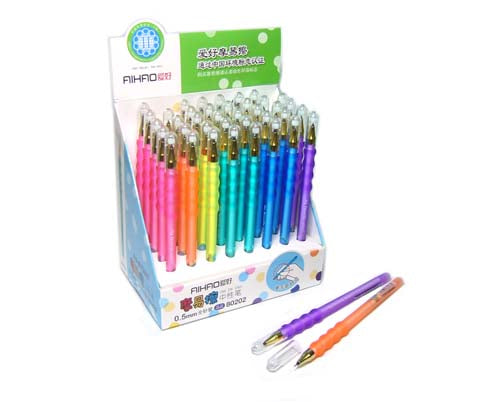 Intelligent. Ручка Шпион "Пиши стирай" "Неон" синяя волнист держ, гелевый стерж. арт.CB-257/ВТ-101