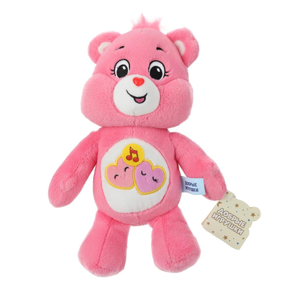 Игрушка мягкая мишка розовый 20см, озвуч Добрые игрушки в кор.24шт
