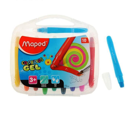 Maped. Мелки цветные гелевые "Color'Peps Gel" в пластиковой коробке (10 цв) арт.836310