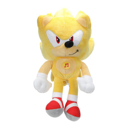 Игрушка мягкая герой мультфильма Соник 20см, желтый, озвуч. Добрые игрушки в кор.24шт