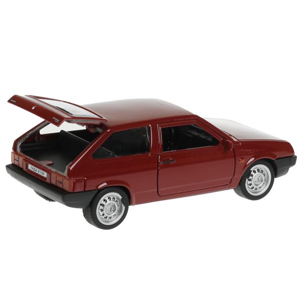 2108-12-CRY Машина металл LADA-2108 "СПУТНИК" 12 см, двери, багаж, инерц, вишневый, кор. Технопарк в
