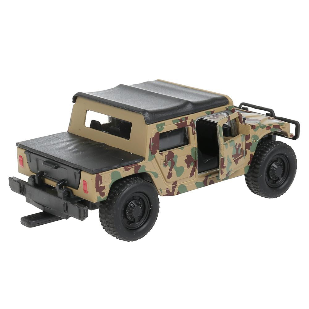Machine en métal HUMMER h1 вс ПИКАП, 11 см, дв., баг., инер.+пушка, кор Технопарк в кор.2*12шт