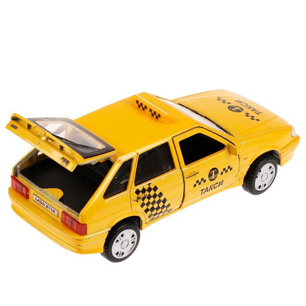 Машина металл LADA -2114 "SAMARA" ТАКСИ, 12 см, двери, баг, инерц., кор. Технопарк в кор.2*36шт