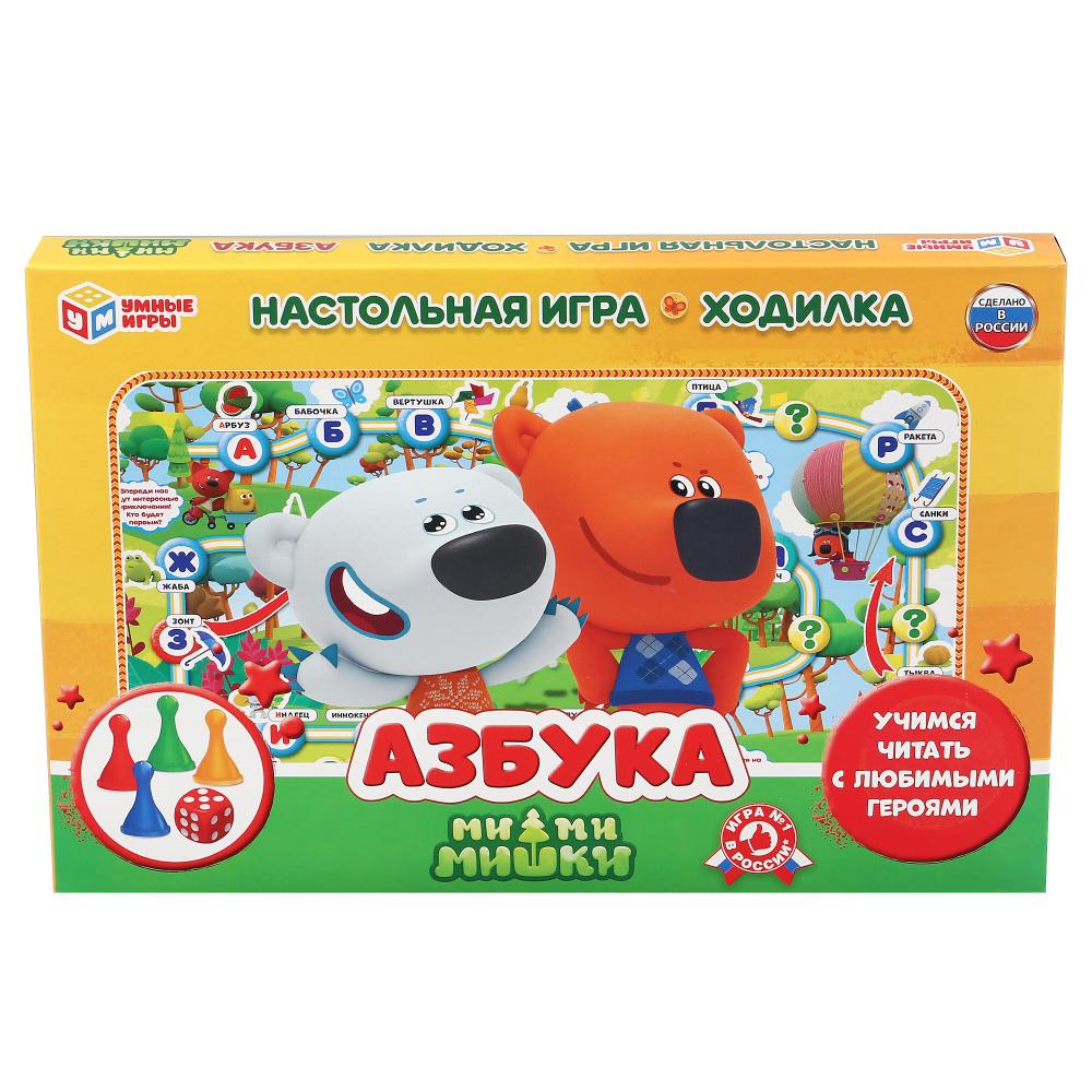 Настольная игра-ходилка Азбука. Ми-Ми-Мишки. в кор. Умные игры в кор.20шт