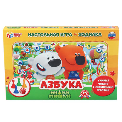 Настольная игра-ходилка Азбука. Ми-Ми-Мишки. в кор. Умные игры в кор.20шт