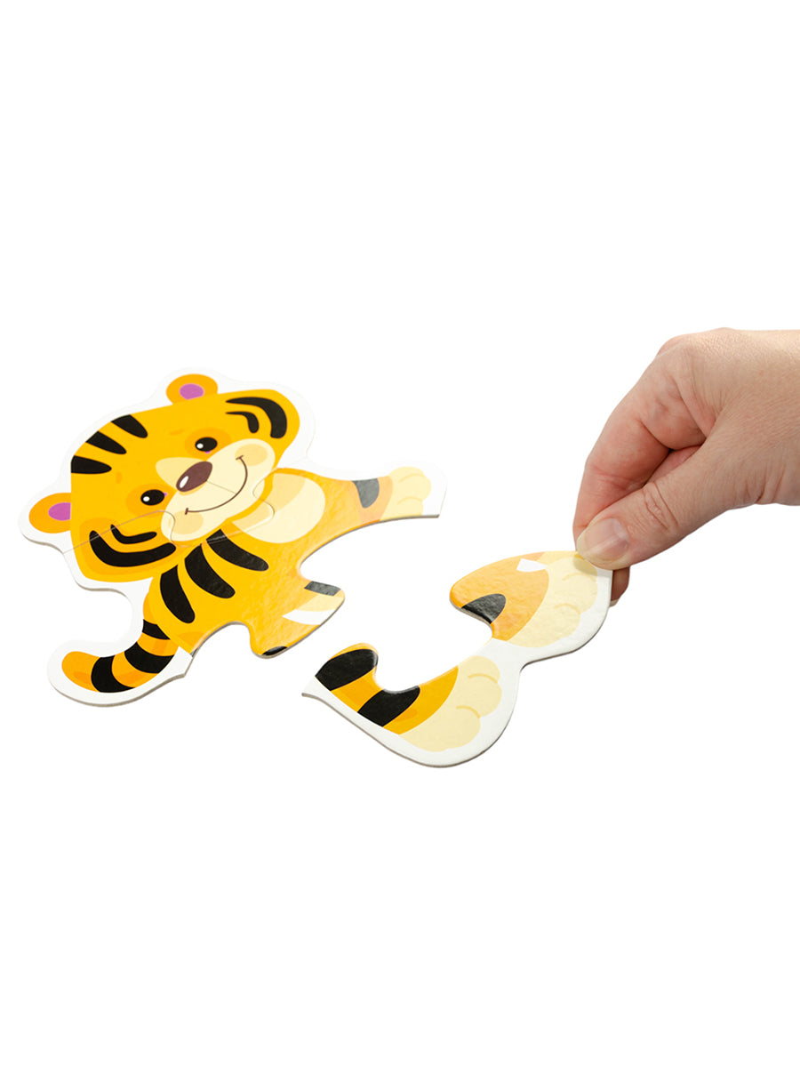 Jouets pour bébé "Дикие животные" (8 cartes, 16 éléments)