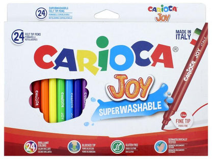 Фломастеры CARIOCA JOY 24 цв. карт. упак. кругл. корп.
