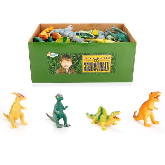 ТЯНУЧКИ ДИНОЗАВРЫ "ИГРАЕМ ВМЕСТЕ" В АССОРТ. 5-6" С ХЭНТЭГОМ В ДИСПЛЕЕ (РУСС. УП.) УП-48ШТ в кор.12уп
