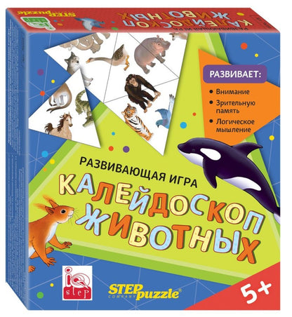 76059 Развив. игра "Калейдоскоп животных. Тримино"