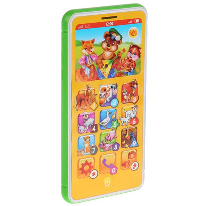 Обучающий телефон 24 потешки и стиха, учим названия и голоса животных, свет. "Умка" в кор.48шт