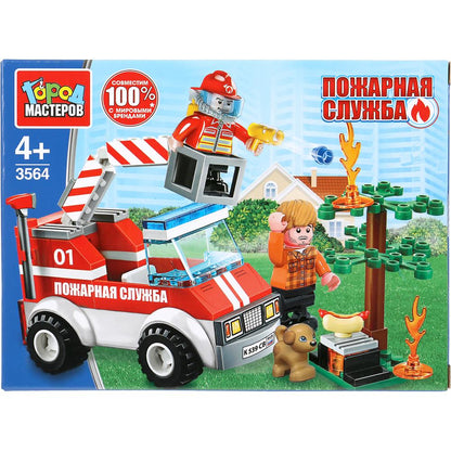 Le constructeur "пожар в лесу", avec figurines, 72 jours. en Russie. cor. Город мастеров в кор.80шт